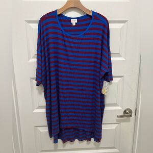 LuLaRoe Vibrant Blue and Red Tunic